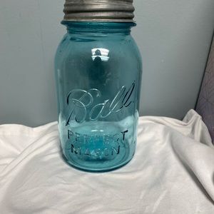 3 Blue Ball Mason Jars